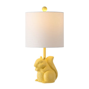Safavieh SUNNY SQUIRREL LAMP - Whimsical Accent Light for Cozy Ambiance in Kids’ Rooms & Home Offices Yellow KID4245F