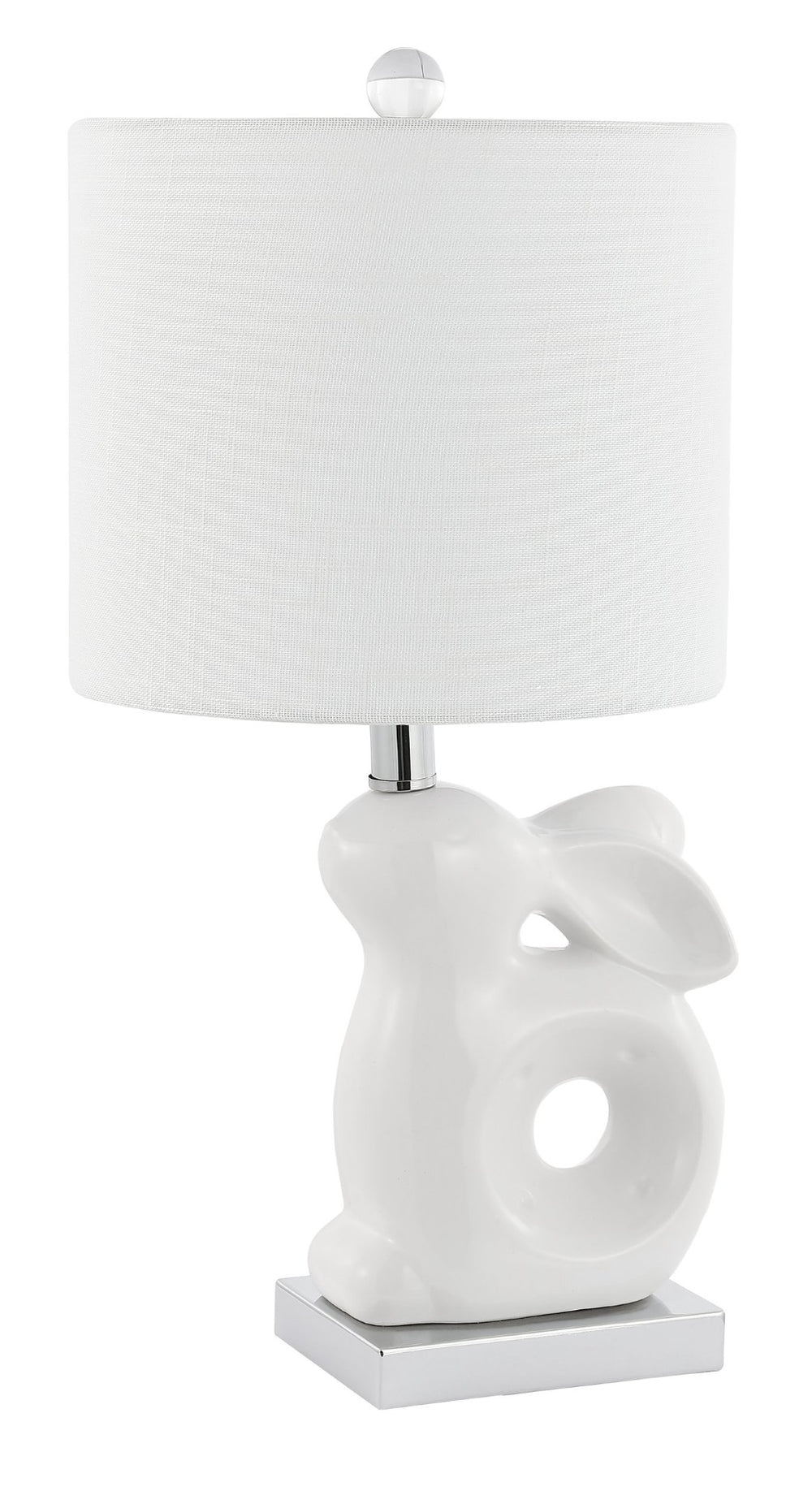 Safavieh RUBY Rabbit Lamp - Whimsical Accent Light for Nursery, Bedroom, or Living Room with Cozy Glow White KID4246A
