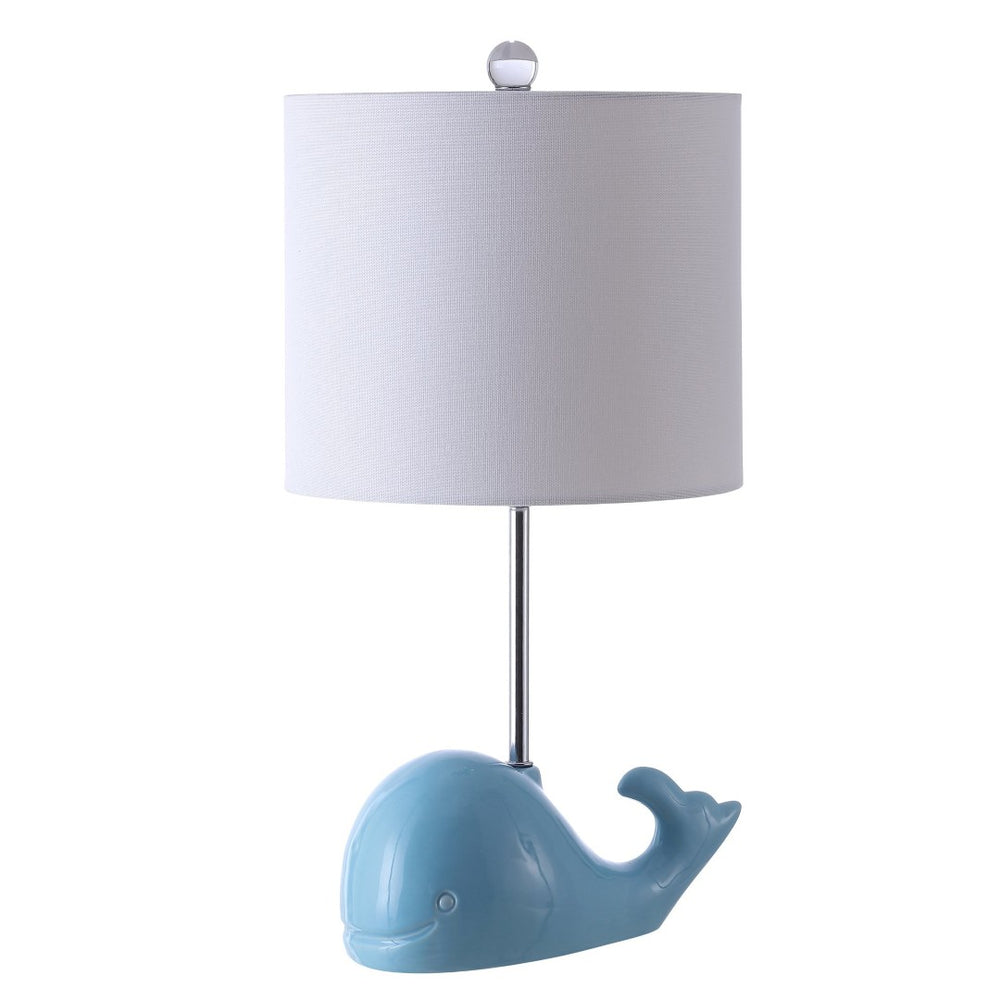 Safavieh WALTER Whale Lamp - Coastal Charm with Soft Lighting for Nurseries and Bedrooms, Whimsical Design Blue KID4247C
