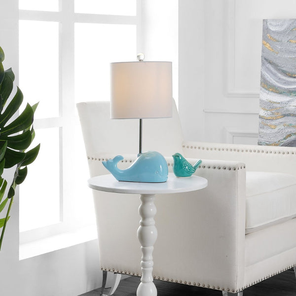 Safavieh WALTER Whale Lamp - Coastal Charm with Soft Lighting for Nurseries and Bedrooms, Whimsical Design Blue KID4247C