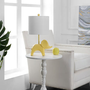 Safavieh ELLIE Elephant Lamp - Whimsical Nursery Accent Light with Soft Glow for Kids' Rooms & Playrooms Yellow KID4248F