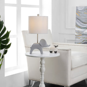 Safavieh ELLIE Elephant Lamp - Whimsical Nursery Accent Light with Soft Glow for Kids' Rooms & Playrooms Grey KID4248G