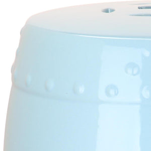 Safavieh MINI Ming Kids Garden Stool - Durable Ceramic Accent Ideal for Playful Rooms and Outdoor Spaces Blue KID4500D