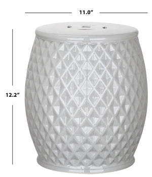 Safavieh BLUE Harlequin Kids Garden Stool - Charming Ceramic Seating for Playful Outdoor Spaces & Decor Grey KID4502C