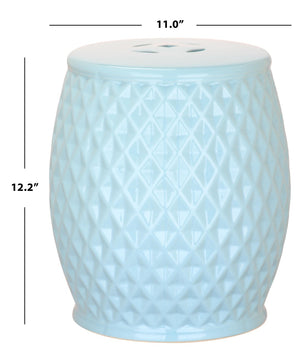 Safavieh BLUE Harlequin Kids Garden Stool - Charming Ceramic Seating for Playful Outdoor Spaces & Decor Blue KID4502D