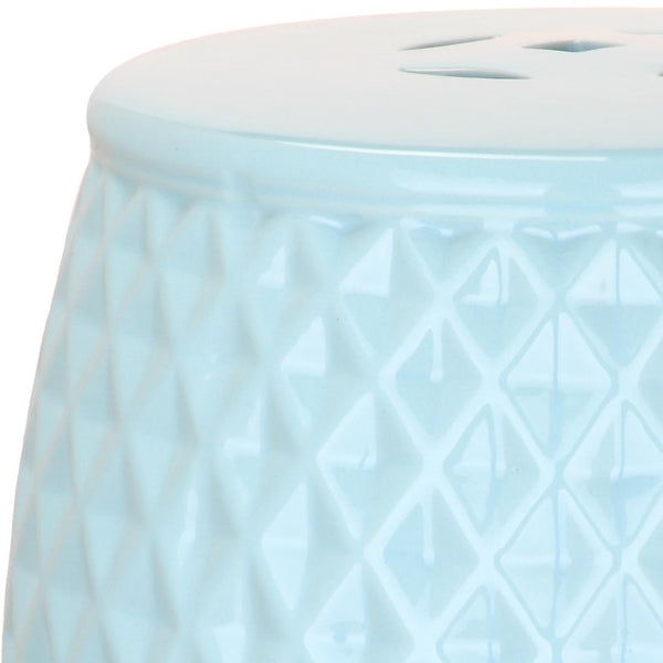Safavieh BLUE Harlequin Kids Garden Stool - Charming Ceramic Seating for Playful Outdoor Spaces & Decor Blue KID4502D
