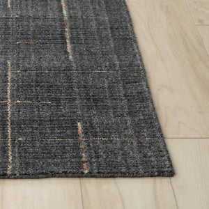 Rizzy Kiki KIK697 Hand Loomed TRANSITIONAL WOOL Rug Charcoal 9'6" x 13'6"