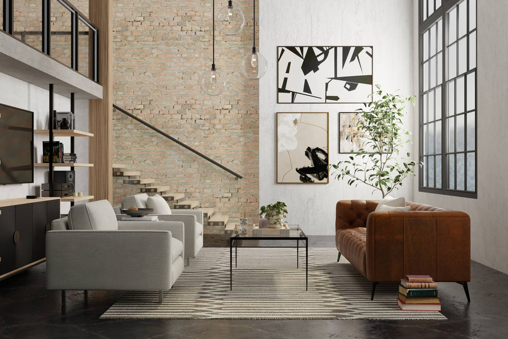 Feizy Rugs Kimball Hand Tufted Wool Accent Rug Artisan Abstract Taupe Ivory Indoor 3'6" x 5'6" KIM8A31FGRYIVYC50