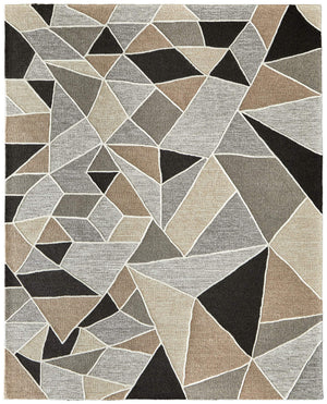 Feizy Rugs Kimball Hand-Tufted Wool Abstract Rug Artisan Crafted for Transitional Living Spaces 3'6" x 5'6" KIM8A33FGRYMLTC50