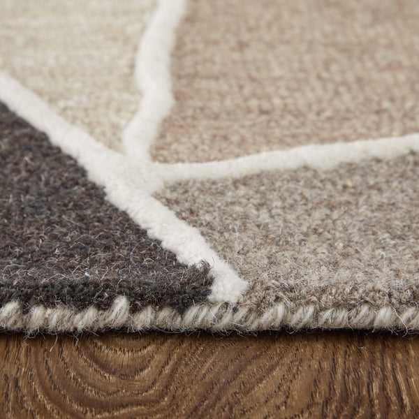 Feizy Rugs Kimball Hand-Tufted Wool Abstract Rug Artisan Crafted for Transitional Living Spaces 3'6" x 5'6" KIM8A33FGRYMLTC50