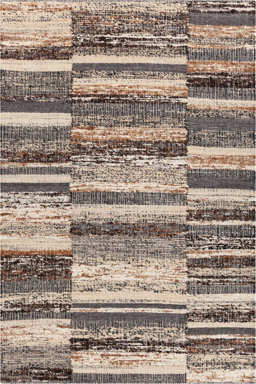 Chandra Rugs Hand Woven Contemporary Rug - Elevate Your Space With Luxurious Jute And Wool Artistry For Comfort Brown,Grey,Tan Jute,Wool,Cotton Kin56900-79106