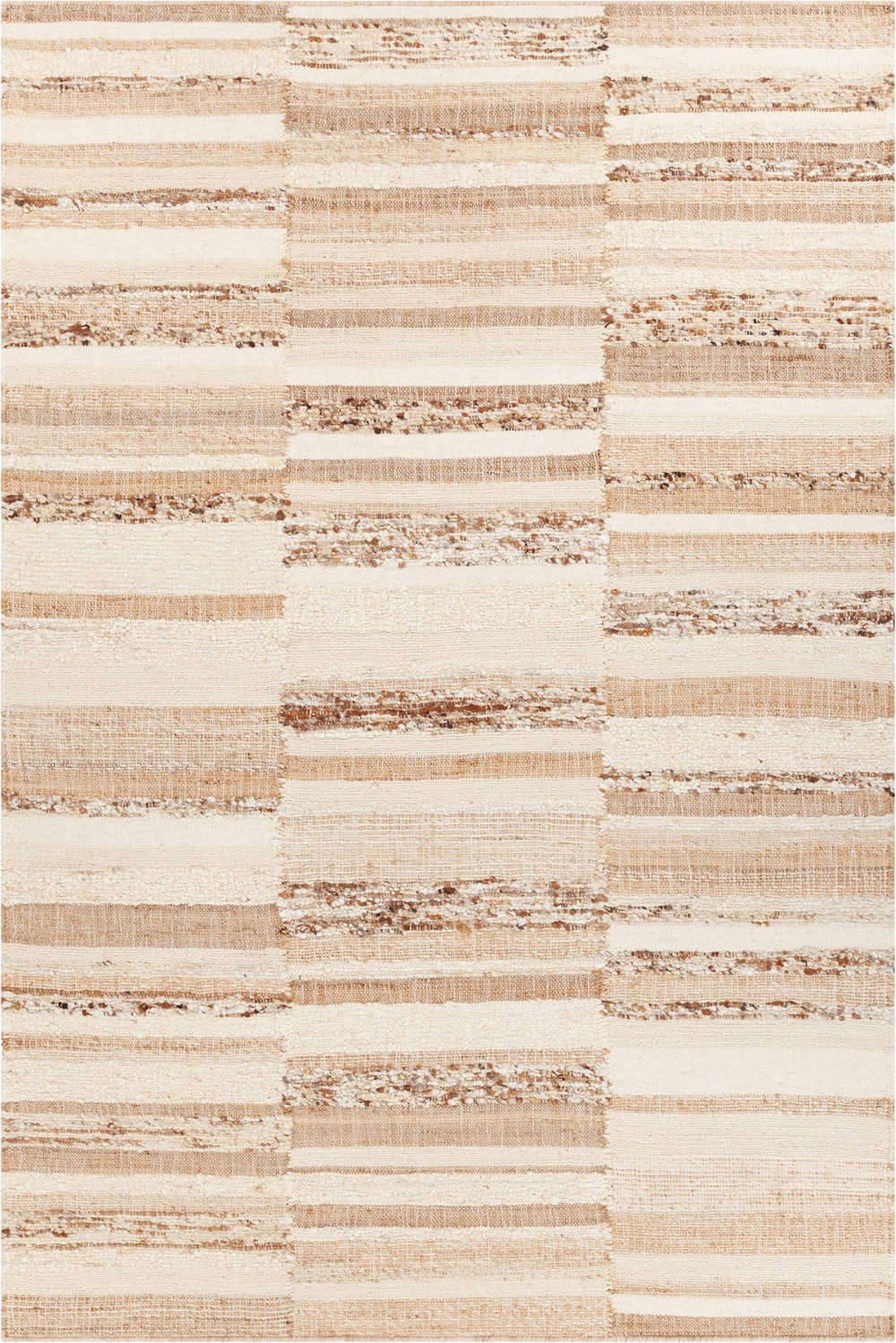 Chandra Rugs Hand Woven Contemporary Rug - Elevate Your Home With Luxurious Texture, Unique Patterns & Eco-friendly Style Ivory,Tan,Brown Jute,Wool,Cotton Kin56901-79106