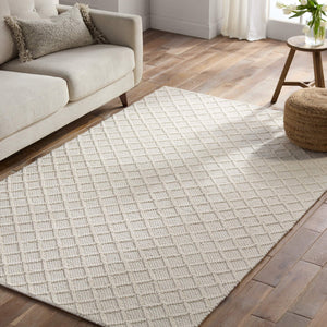 Jaipur Living Jaipur Living Ankine Wool Nylon Handwoven Trellis Accent Rug for Stylish Interiors White RSW104774
