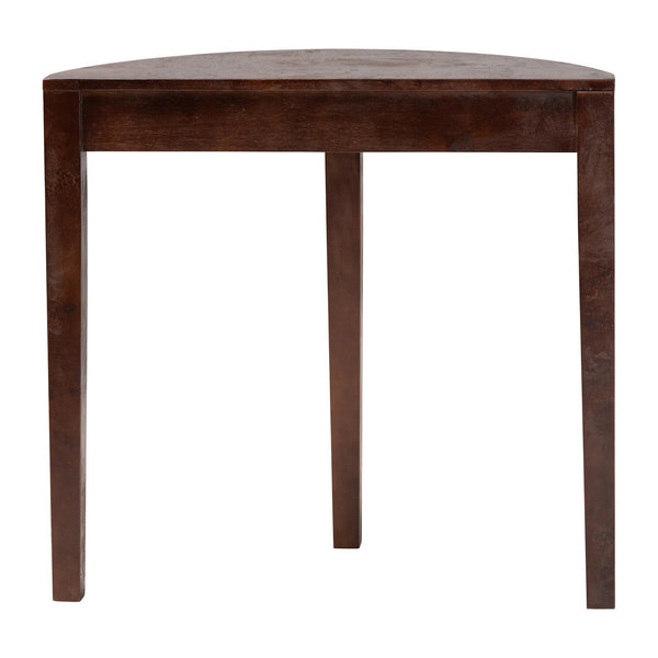 Bali & Pari Jihan Burl Wood Half-moon Console Table for Entryway Walnut Finish