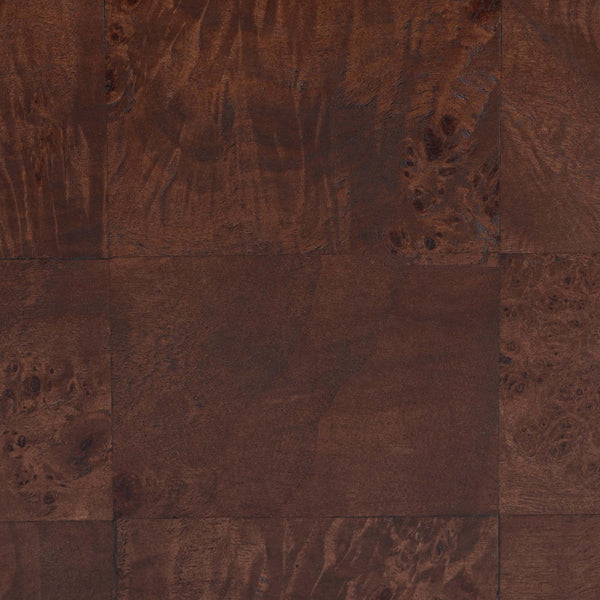 Bali & Pari Huxley Burl Wood Scalloped End Table Artisan Grain Living Room Accent