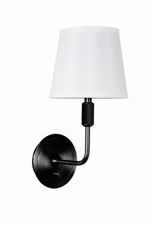 House Of Troy Killington Wall Lamp With Full Range Dimmer - Elegant Direct Wire Lighting For Any Room Decor Black Metal Kl325-blk