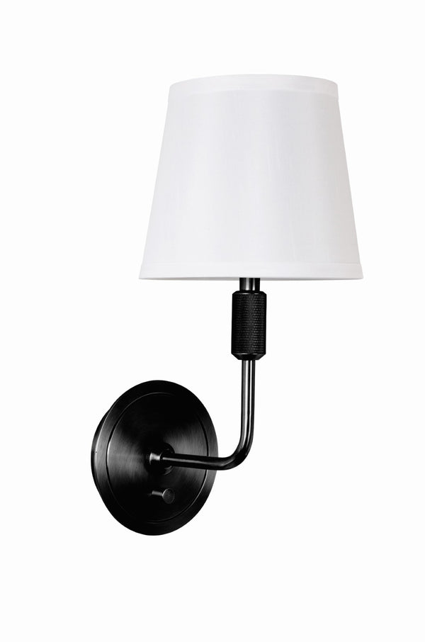 House Of Troy Killington Wall Lamp With Full Range Dimmer - Elegant Direct Wire Lighting For Any Room Decor Black Metal Kl325-blk