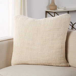 Jaipur Living Jaipur Living Tordis Handwoven Linen Throw Pillow Soft Textural Accent for Modern Rooms Cream Down PLW103990