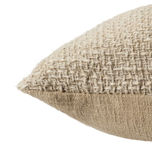 Jaipur Living Jaipur Living Tordis Handwoven Linen Pillow Cover Neutral Texture Coastal Decor Taupe PLC102603