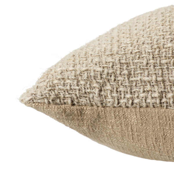 Jaipur Living Jaipur Living Tordis Handwoven Linen Pillow Cover Neutral Texture Coastal Decor Taupe PLC102603