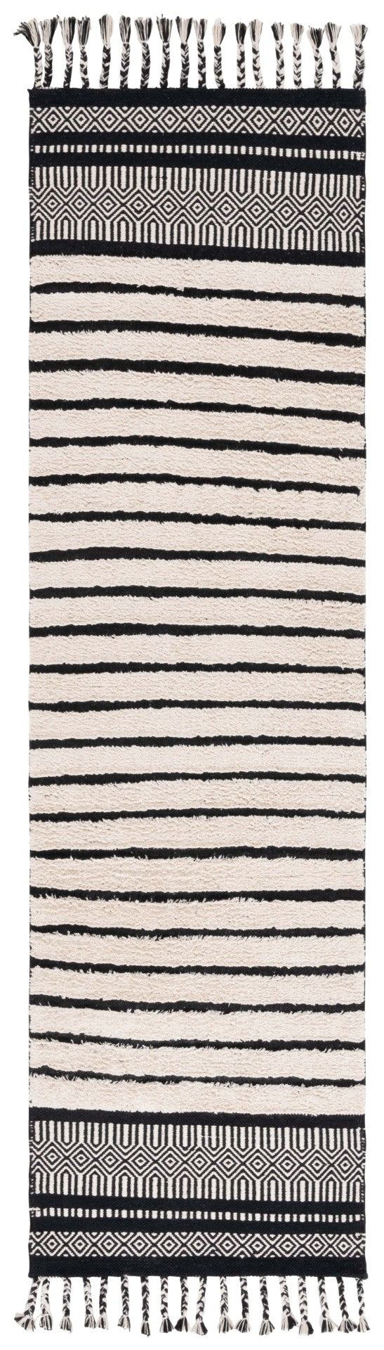 Safavieh Kilim Bohemian Handwoven Area Rug In Ivory And Black - Artisanal Elegance For Your Home Decor Ivory ,Black Cotton Pile Klc401a-6