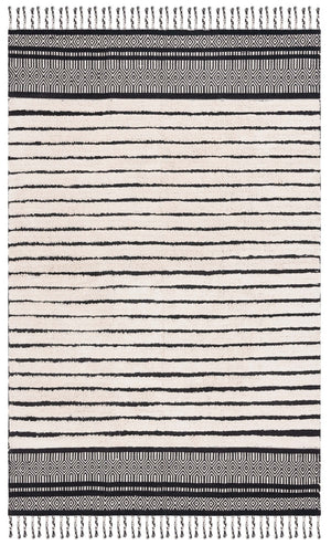 Safavieh Kilim Bohemian Handwoven Area Rug In Ivory And Black - Artisanal Elegance For Your Home Decor Ivory ,Black Cotton Pile Klc401a-6