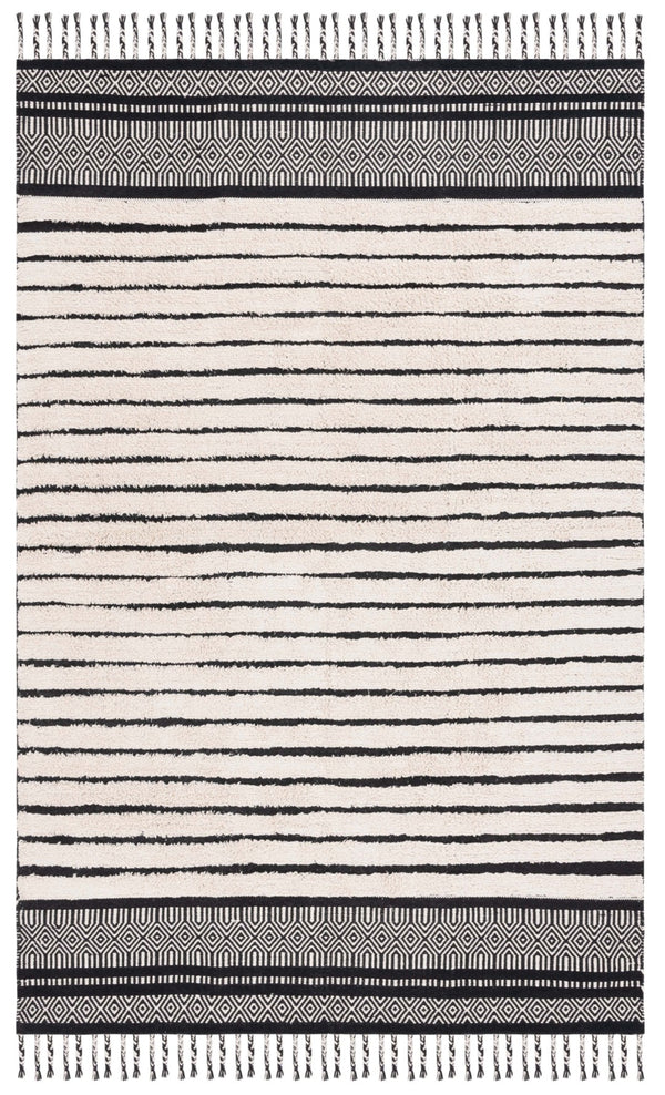 Safavieh Kilim Bohemian Handwoven Area Rug In Ivory And Black - Artisanal Elegance For Your Home Decor Ivory ,Black Cotton Pile Klc401a-6