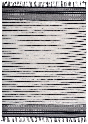 Safavieh Kilim Hand-woven Cotton Runner Rug – Bohemian Style In Ivory And Black For Artistic Home Decor Ivory ,Black Cotton Pile Klc401a-8