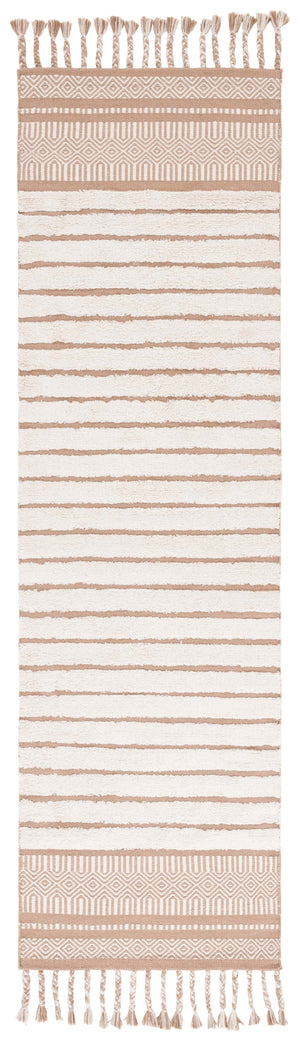 Safavieh Kilim Hand-woven Cotton Runner Rug – Bohemian Style In Ivory And Black For Artistic Home Decor Beige ,Natural Cotton Pile Klc401b-28