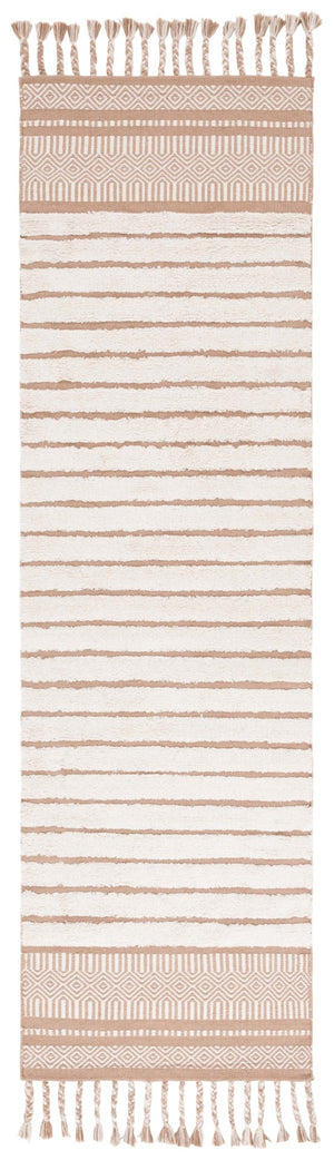 Safavieh Kilim Bohemian Handwoven Area Rug In Ivory And Black - Artisanal Elegance For Your Home Decor Beige ,Natural Cotton Pile Klc401b-4