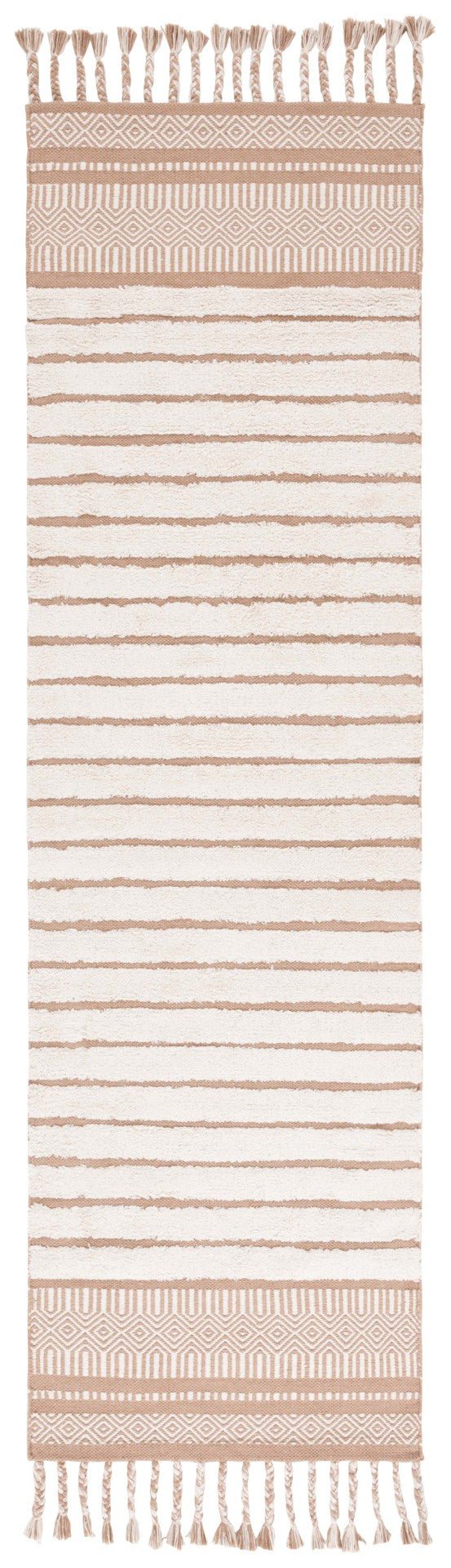 Safavieh Kilim Bohemian Handwoven Area Rug In Ivory And Black - Artisanal Elegance For Your Home Decor Beige ,Natural Cotton Pile Klc401b-4