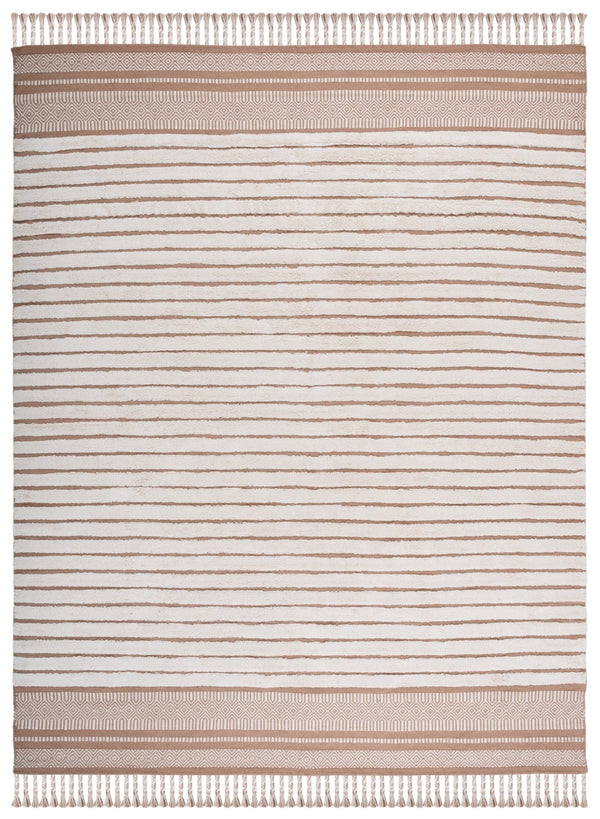 Safavieh Kilim Bohemian Handwoven Area Rug In Ivory And Black - Artisanal Elegance For Your Home Decor Beige ,Natural Cotton Pile Klc401b-4