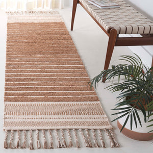 Safavieh Kilim Bohemian Handwoven Area Rug In Ivory And Black - Artisanal Elegance For Your Home Decor Natural ,Beige Cotton Pile Klc401c-6