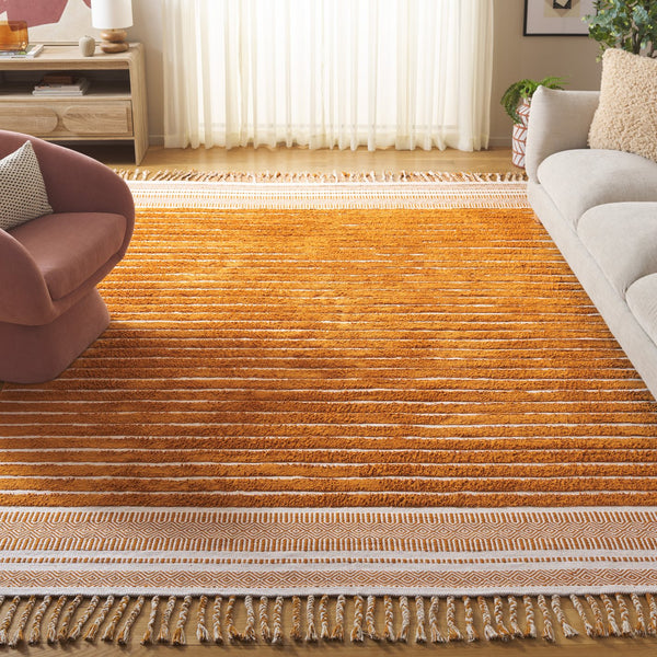 Safavieh Kilim Hand-woven Cotton Runner Rug – Bohemian Style In Ivory And Black For Artistic Home Decor Natural ,Gold Cotton Pile Klc401d-8