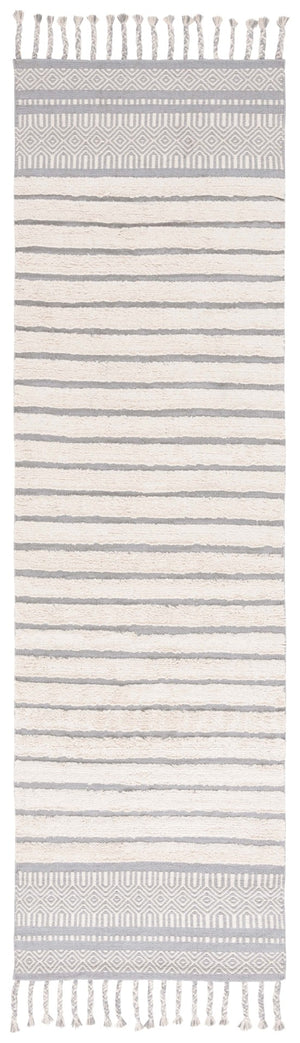 Safavieh Kilim Bohemian Handwoven Area Rug In Ivory And Black - Artisanal Elegance For Your Home Decor Silver ,Natural Cotton Pile Klc401g-6