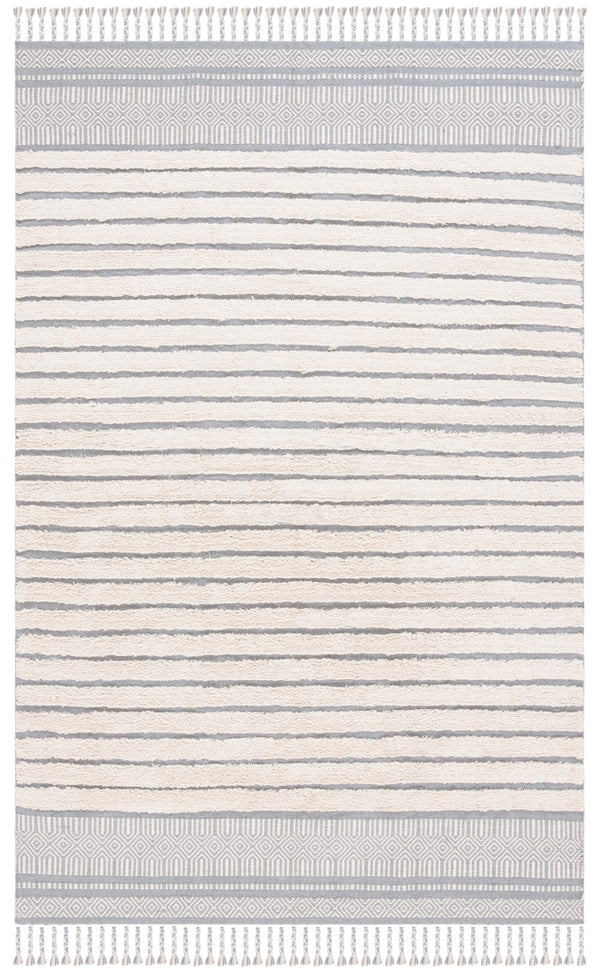 Safavieh Kilim Hand-woven Cotton Runner Rug – Bohemian Style In Ivory And Black For Artistic Home Decor Silver ,Natural Cotton Pile Klc401g-5