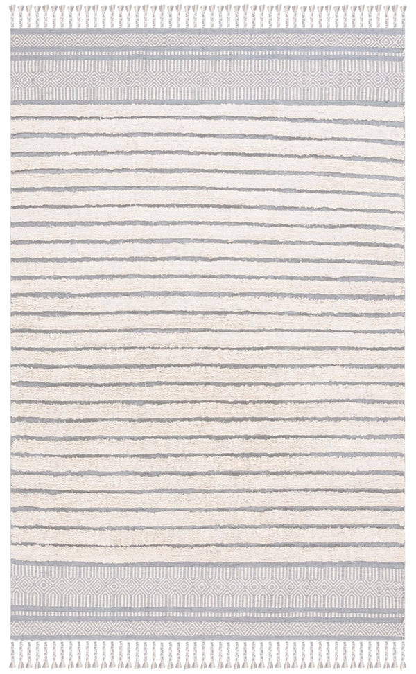 Safavieh Kilim Bohemian Handwoven Area Rug In Ivory And Black - Artisanal Elegance For Your Home Decor Silver ,Natural Cotton Pile Klc401g-6