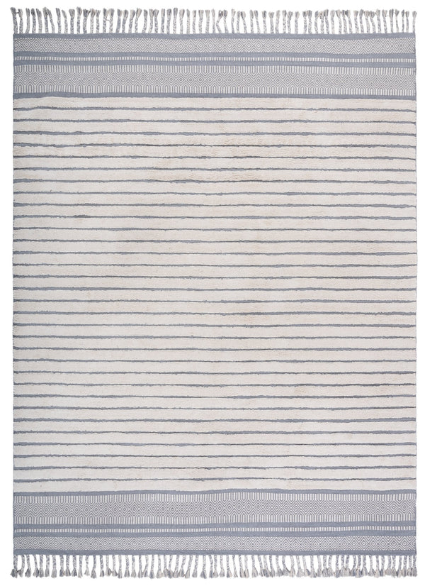 Safavieh Kilim Hand-woven Cotton Runner Rug – Bohemian Style In Ivory And Black For Artistic Home Decor Silver ,Natural Cotton Pile Klc401g-8