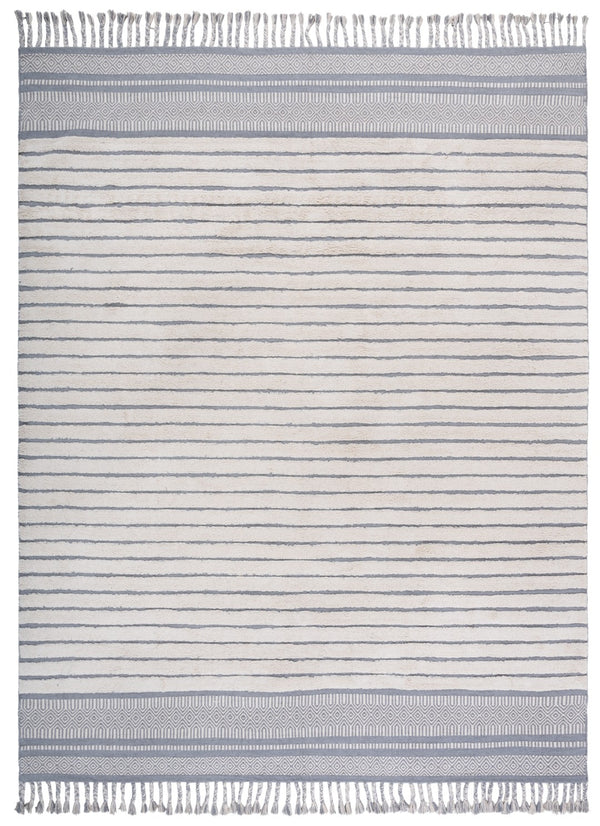 Safavieh Kilim Bohemian Handwoven Area Rug In Ivory And Black - Artisanal Elegance For Your Home Decor Silver ,Natural Cotton Pile Klc401g-6