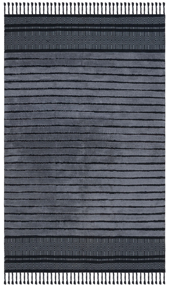 Safavieh Kilim Bohemian Handwoven Area Rug In Ivory And Black - Artisanal Elegance For Your Home Decor Black ,Grey Cotton Pile Klc401h-3