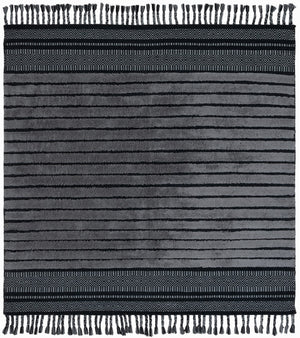 Safavieh Kilim Bohemian Handwoven Area Rug In Ivory And Black - Artisanal Elegance For Your Home Decor Black ,Grey Cotton Pile Klc401h-3