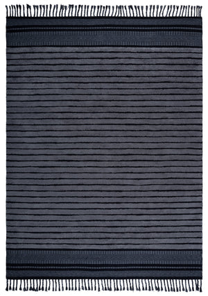 Safavieh Kilim Hand-woven Cotton Runner Rug – Bohemian Style In Ivory And Black For Artistic Home Decor Black ,Grey Cotton Pile Klc401h-8