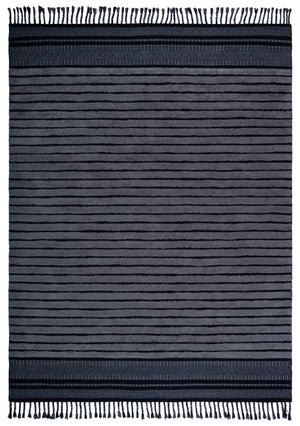 Safavieh Kilim Bohemian Handwoven Area Rug In Ivory And Black - Artisanal Elegance For Your Home Decor Black ,Grey Cotton Pile Klc401h-3