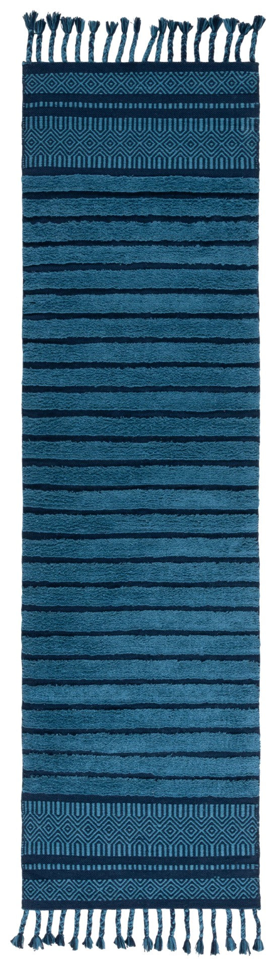 Safavieh Kilim Bohemian Handwoven Area Rug In Ivory And Black - Artisanal Elegance For Your Home Decor Blue Cotton Pile Klc401m-4