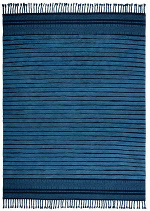 Safavieh Kilim Hand-woven Cotton Runner Rug – Bohemian Style In Ivory And Black For Artistic Home Decor Blue Cotton Pile Klc401m-8