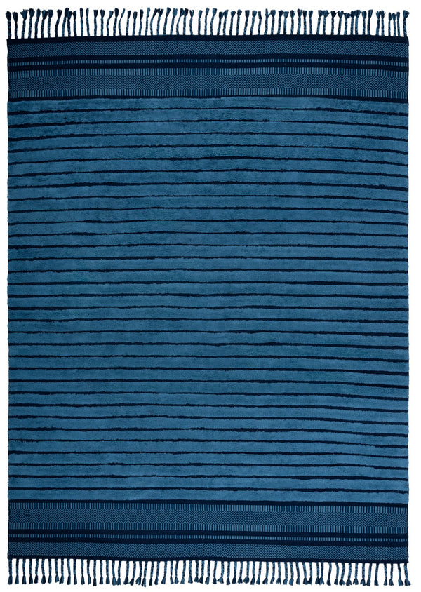 Safavieh Kilim Bohemian Handwoven Area Rug In Ivory And Black - Artisanal Elegance For Your Home Decor Blue Cotton Pile Klc401m-4