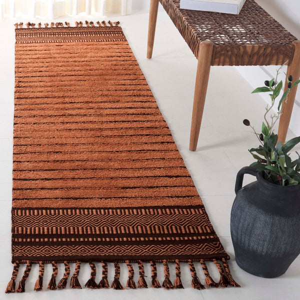 Safavieh Kilim Bohemian Handwoven Area Rug In Ivory And Black - Artisanal Elegance For Your Home Decor Brown Cotton Pile Klc401t-4