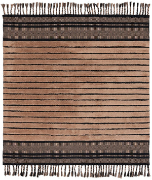 Safavieh Kilim Hand-woven Cotton Runner Rug – Bohemian Style In Ivory And Black For Artistic Home Decor Black ,Beige Cotton Pile Klc401z-6sq