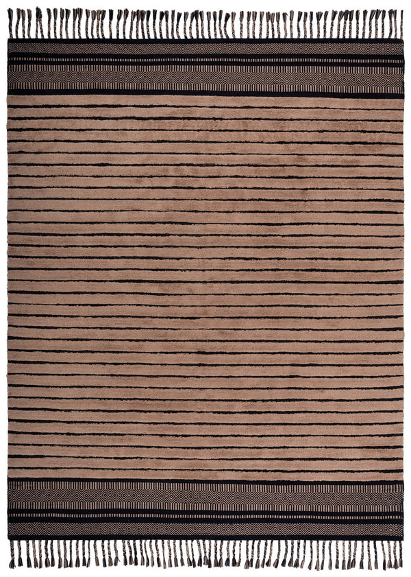 Safavieh Kilim Hand-woven Cotton Runner Rug – Bohemian Style In Ivory And Black For Artistic Home Decor Black ,Beige Cotton Pile Klc401z-8