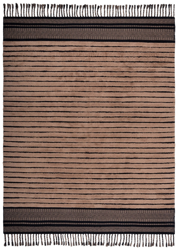 Safavieh Kilim Bohemian Handwoven Area Rug In Ivory And Black - Artisanal Elegance For Your Home Decor Black ,Beige Cotton Pile Klc401z-6